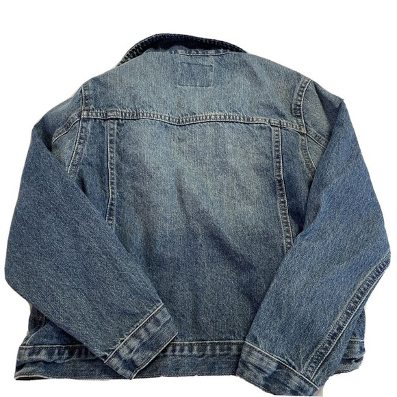 Children's Place Boys Classic Blue Jean Denim Jacket Size Medium 7 8 Button up - Picture 5 of 7